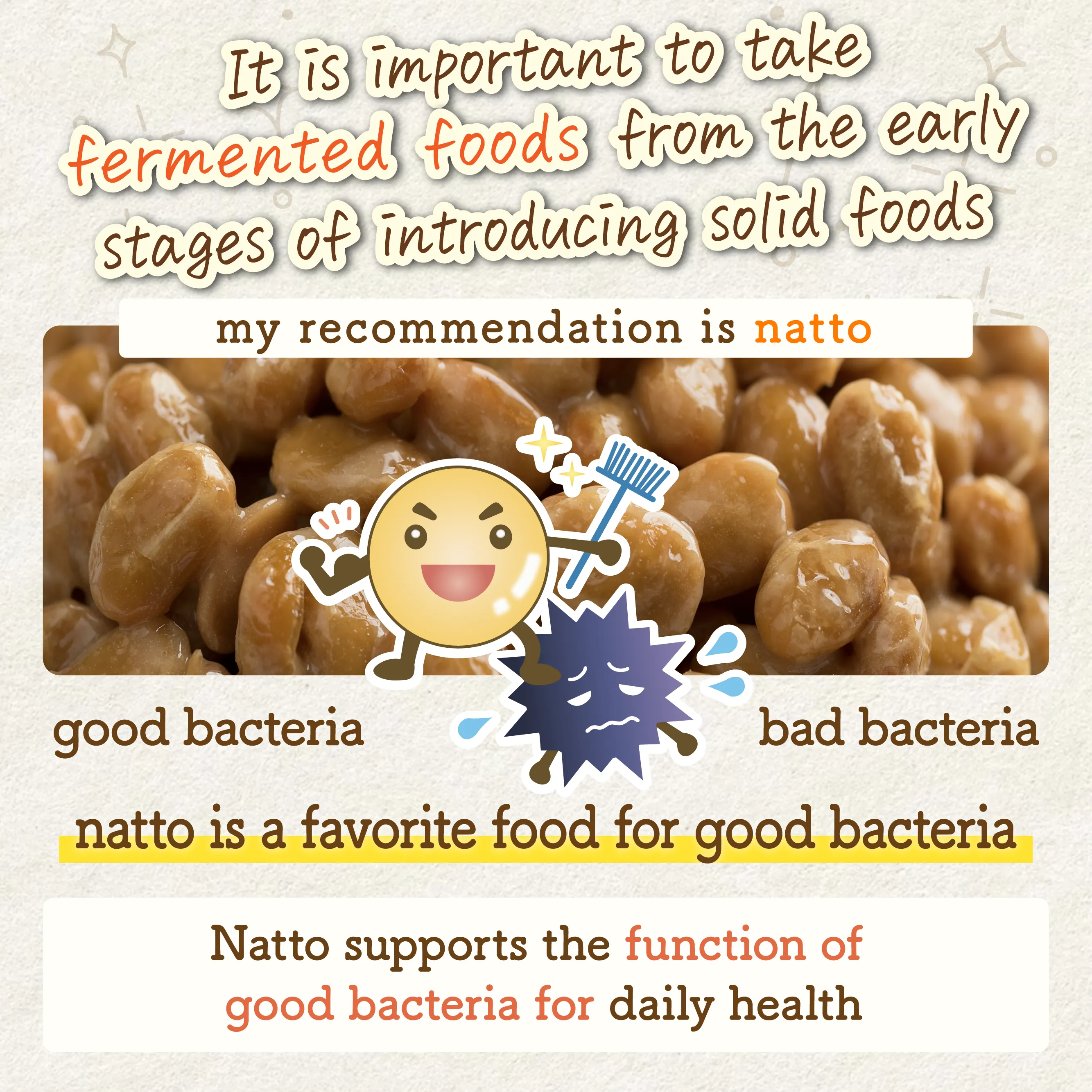 It is important to eat fermented foods from the beginning of baby food